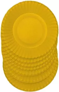 Тарелки бумажные Gratias желтые d23см 6штс доставкой!