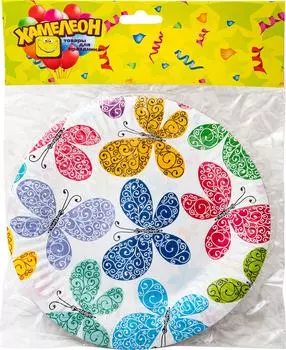 Тарелки одноразовые Гифт-Люкс VPH309 картонные 18см 6шт