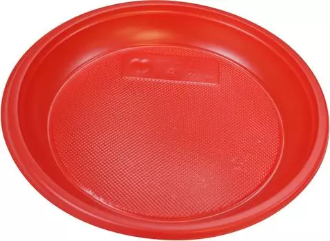 Тарелки одноразовые Мистерия Красные 12шт 17см