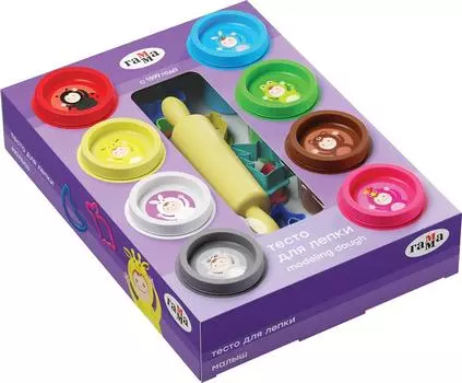 Тесто для лепки Гамма Малыш 8 цветов