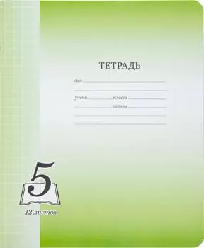 Тетрадь ArtSpace Пятерка крупная клетка 12л