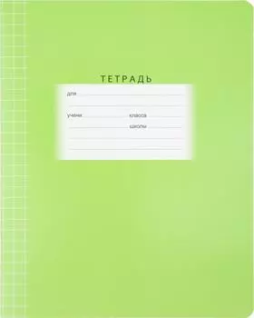 Тетрадь BG Школьная Зеленая клетка 12л