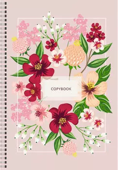 Тетрадь для конспектов Listoff Нежные цветы клетка 96л