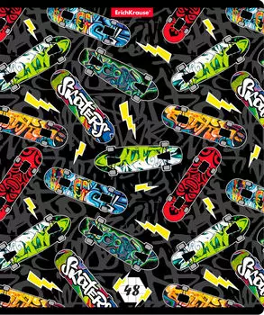 Тетрадь Erich Krause Neon Skate клетка А5+ 48л