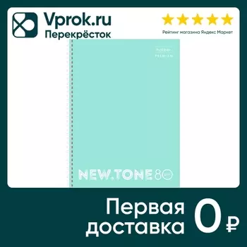 Тетрадь Hatber Premium NEWtone Pastel Мята в клетку 80л А4