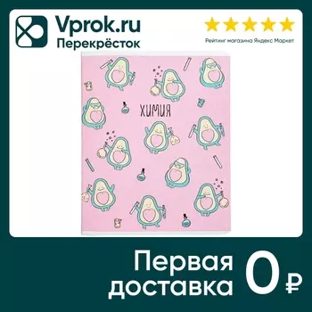 Тетрадь общая Be Smart Avocado Химия 165*203мм клетка 48л