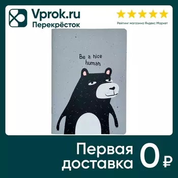 Тетрадь общая Be Smart Silly Медведь 150*210мм клетка 48л