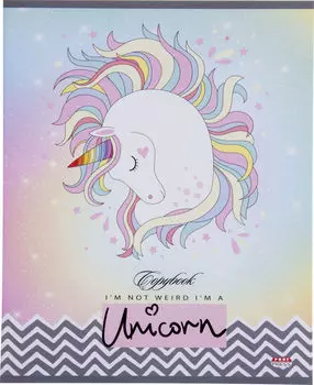 Тетрадь Prof-Press Очаровательные единороги клетка А5 48л