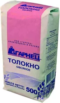 Толокно Гарнец Овсяное 500г - Vprok.ru Перекрёсток