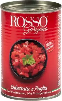 Томаты Rosso Gargano Cubetti в собственном соку 400г