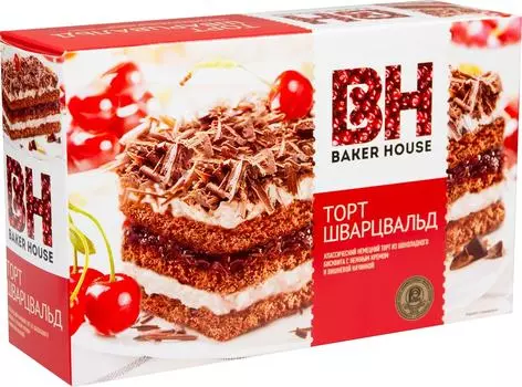 Торт Baker House Шварцвальд бисквитный 350гс доставкой!