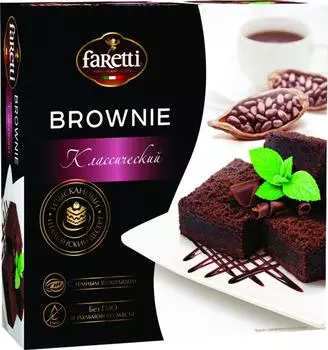 Торт бисквитный Faretti Brownie Классический 350г