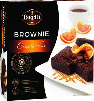 Торт бисквитный Faretti Brownie Сицилийский 350г