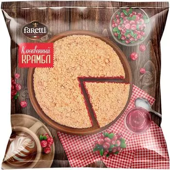 Торт Faretti Бисквитный клюквенный карамбл 300г
