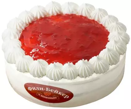 Торт Фили-Бейкер бисквитный Клубничный постный 700г