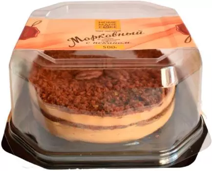 Торт Home Made Cake морковный с пеканом постный 500г