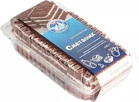 Торт Север Сметанник бисквитный 440г