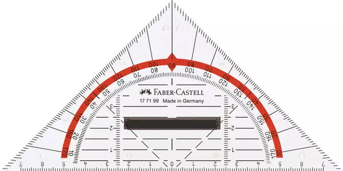 Треугольник Faber-Castell прозрачный 45° 14см