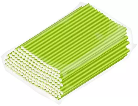 Трубочки бумажные Gratias салатовые 200шт