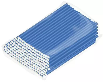 Трубочки бумажные Gratias синие 200шт