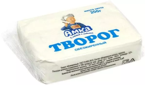 Творог Амка обезжиренный 0.1% 200г