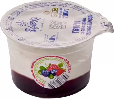 Творог ЦарКа Со сливками лесная ягода 5% 200г