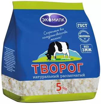 Творог Экомилк рассыпчатый 5% 180г