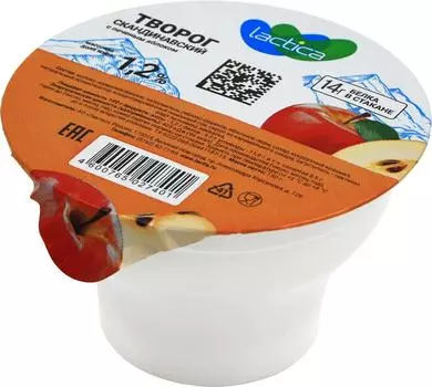 Творог Lactica Скандинавский С печеным яблоком 1.2% 150г