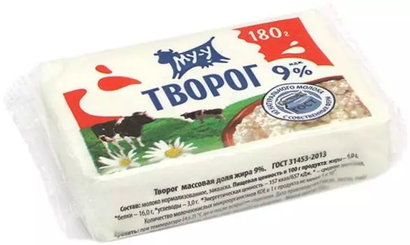 Творог Му-у 9% 180г