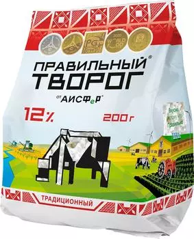 Творог Правильный Творог 12% 200г