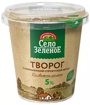 Творог Село Зеленое 5% 220г - Vprok.ru Перекрёсток
