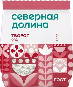 Творог Северная Долина 9% 300г - Vprok.ru Перекрёсток