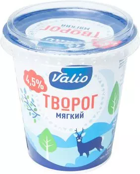 Творог Valio мягкий обезжиренный 4.5% 340г