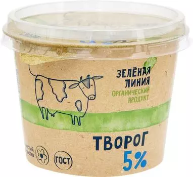 Творог Зеленая Линия 5% 180г