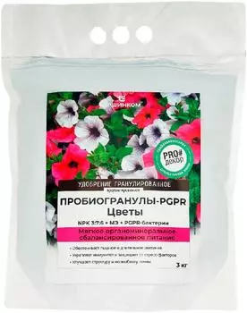 Удобрение Башинком Пробиогранулы PGPR Цветы NPK 3:7:6 + МЭ + PGPR-бактерии 3кг