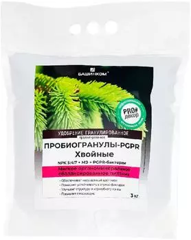 Удобрение Башинком Пробиогранулы PGPR Хвойные NPK 5:4:7 + МЭ + PGPR-бактерии 3кг