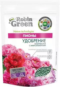 Удобрение сухое Робин Грин Пионы минеральное гранулированное 1кг