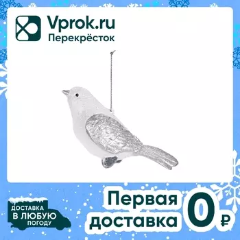 Украшение елочное Miland Зимняя птичка 12*5*6.2см