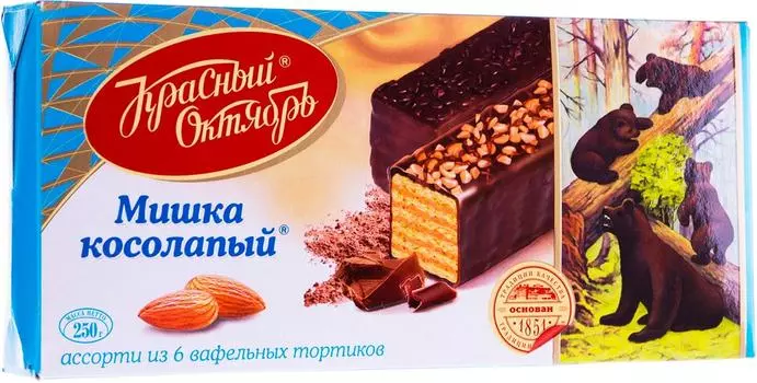 Вафельный торт Красный Октябрь Мишка косолапый 250г