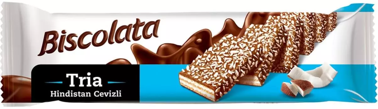 Вафли Biscolata Tria С кокосовой начинкой 100г