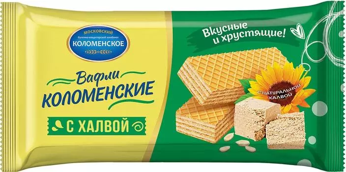 Вафли Коломенское с халвой 200г - Vprok.ru Перекрёсток