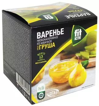 Варенье FitActive из кабачков со вкусом груши 300г