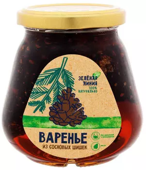 Варенье Зеленая линия из сосновых шишек 290г