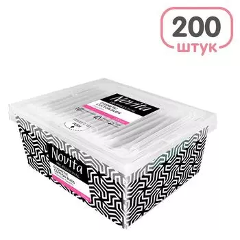Ватные палочки Novita Pro косметические 200шт