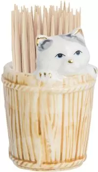 Вазочка под зубочистки Elan Gallery Кошечка 5.5*5.3*8см