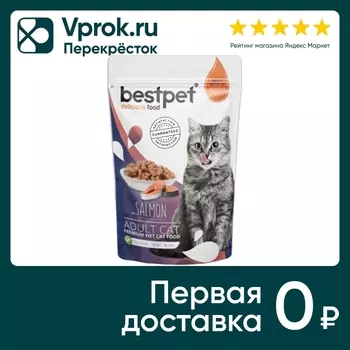 Влажный корм для кошек Bestpet с лососем 85г*24шт