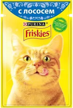 Влажный корм для кошек Friskies с лососем в подливе 85г