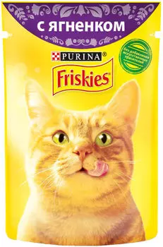 Влажный корм для кошек Friskies с ягненком в подливе 85г