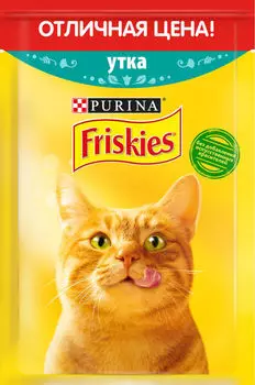 Влажный корм для кошек Friskies с уткой в подливе 50г