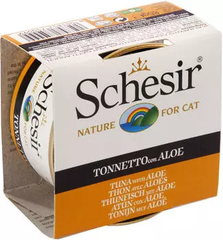 Влажный корм для кошек Schesir Тунец с алое 85г